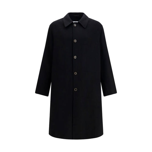 MM6 Black Wool Oves Aries Coat