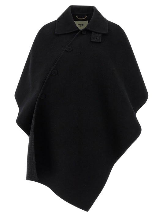 Fendi Black Virgin Wool Coat