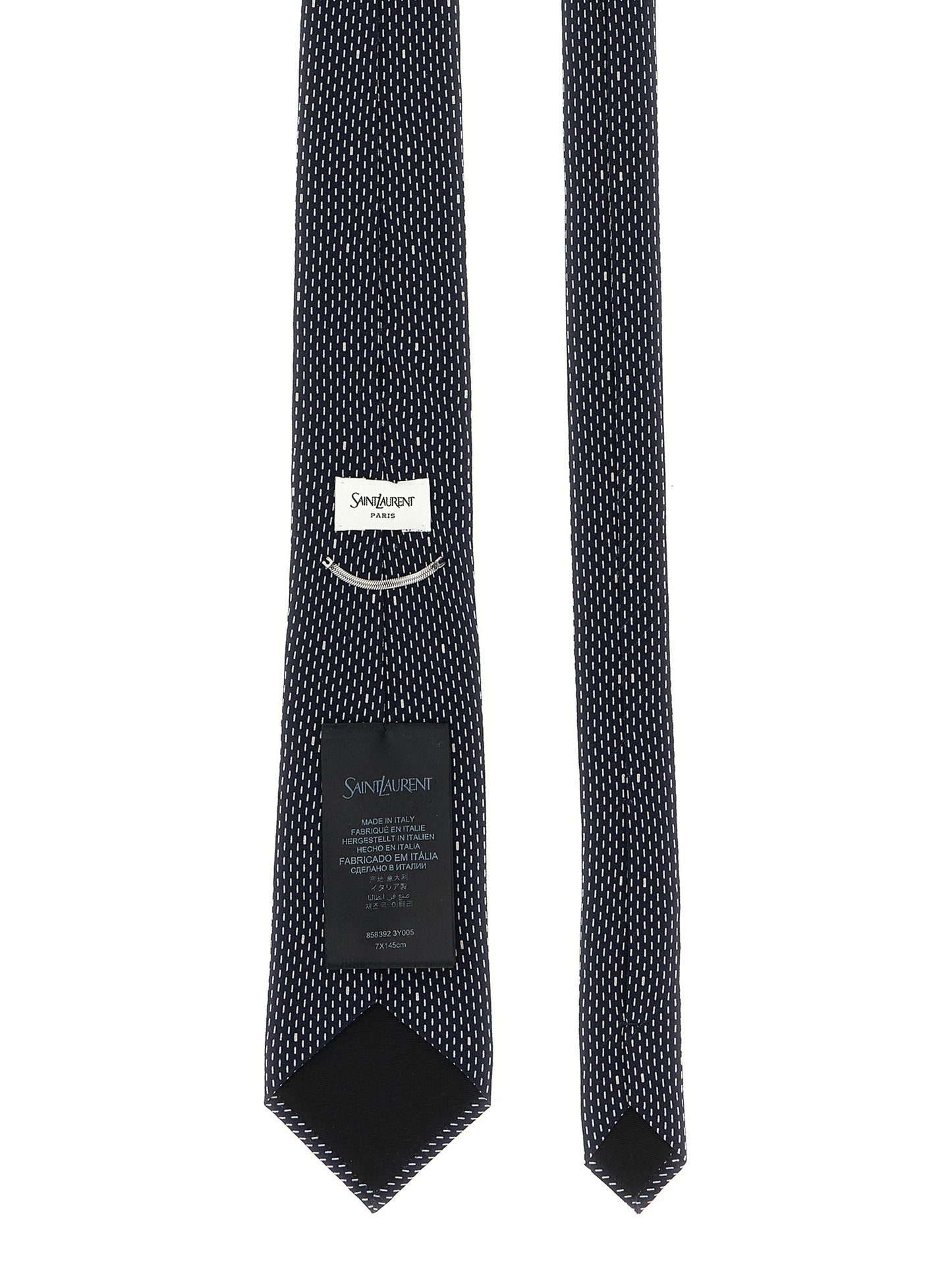 Saint Laurent Blue Silk Tie