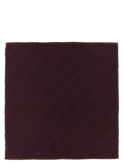Brunello Cucinelli Bordeaux Silk Pocket Square