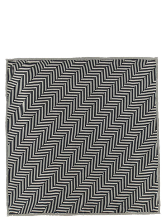 Brunello Cucinelli Gray Silk Pocket Square