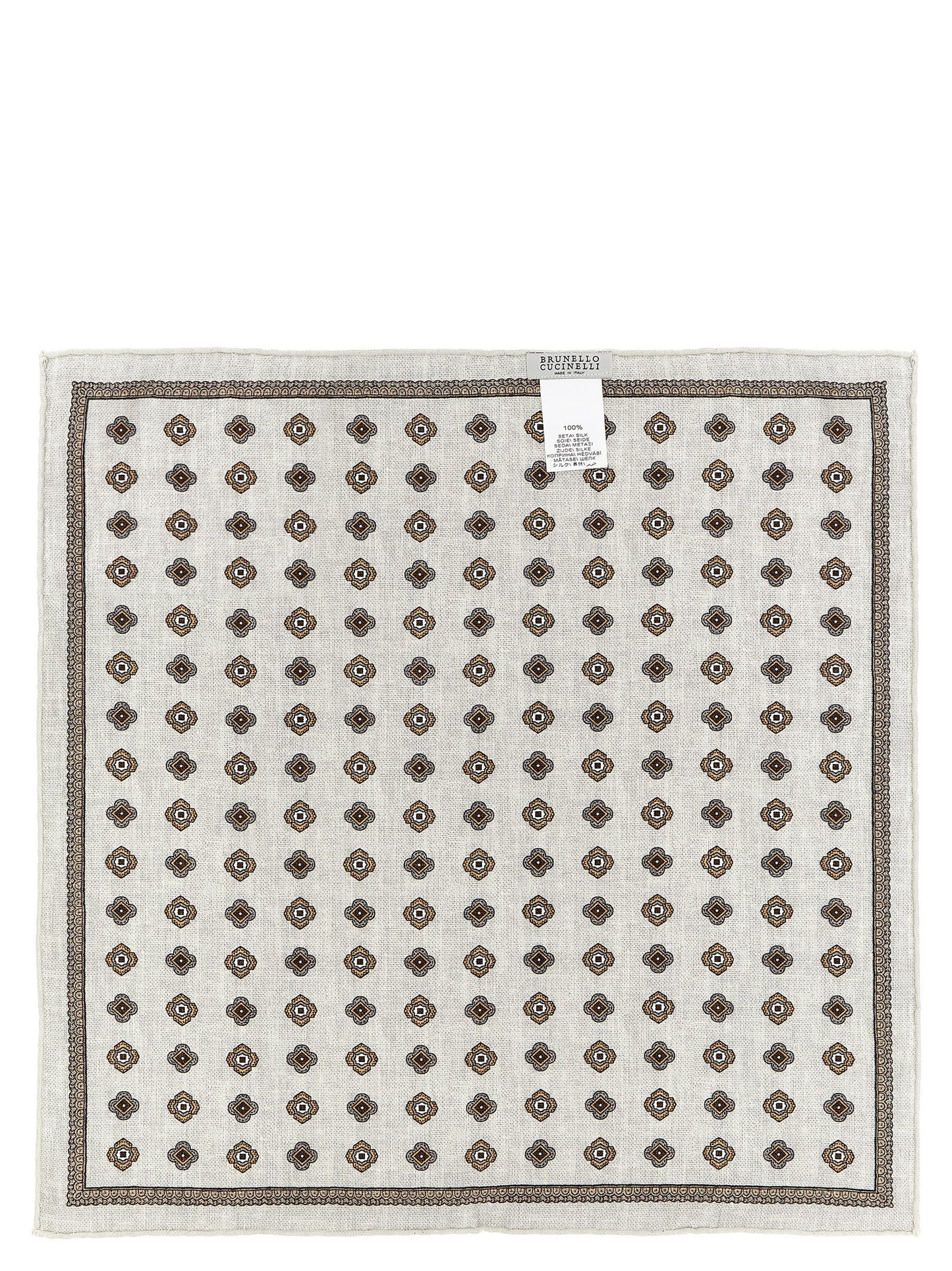 Brunello Cucinelli Multicolor Silk Pocket Square