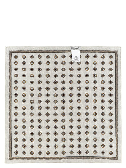 Brunello Cucinelli Multicolor Silk Pocket Square