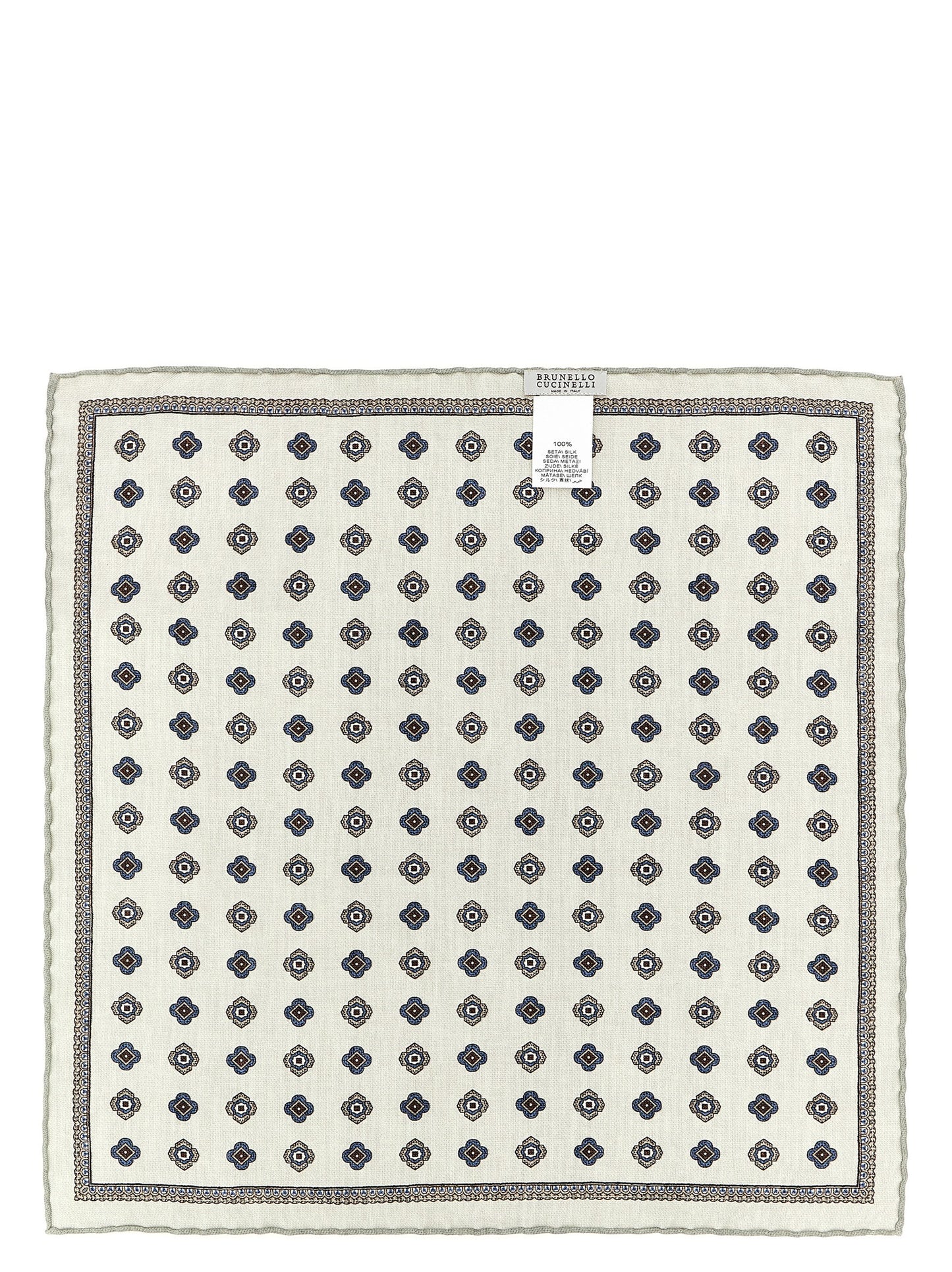 Brunello Cucinelli Multicolor Silk Pocket Square