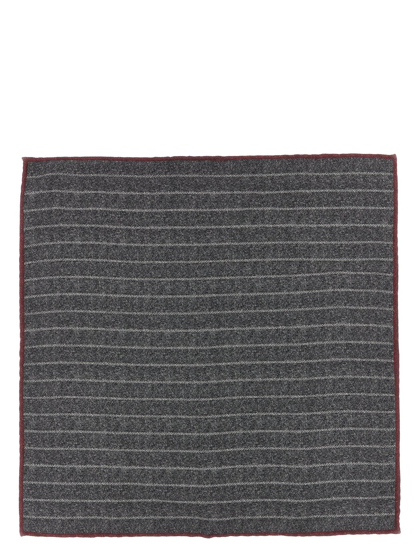 Brunello Cucinelli Gray Silk Pocket Square