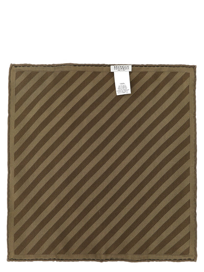 Brunello Cucinelli Brown Silk Foulard