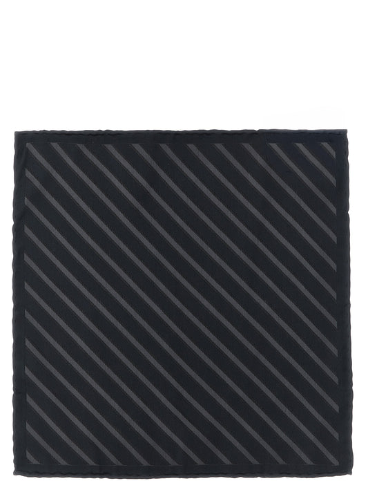 Brunello Cucinelli Gray Silk Pocket Square