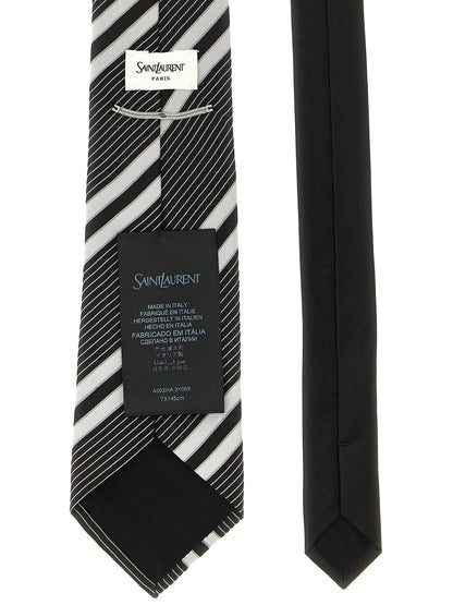 Saint Laurent Bicolor Silk Tie