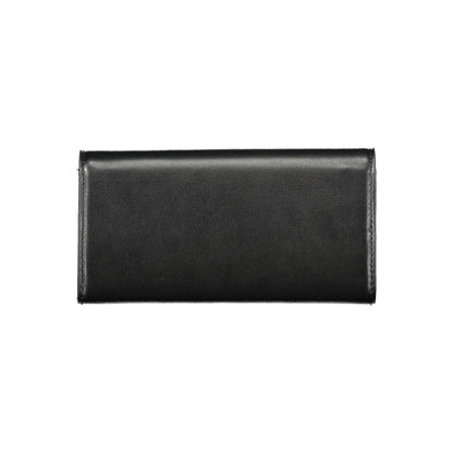 Cardholder Wallet by Mario Valentino for women in polyurethane black presents a refined silhouette, artfully capturing the essence of the Polyurethane Cardholder Wallet design with sophisticated card-organization coin-purse for a refined look.