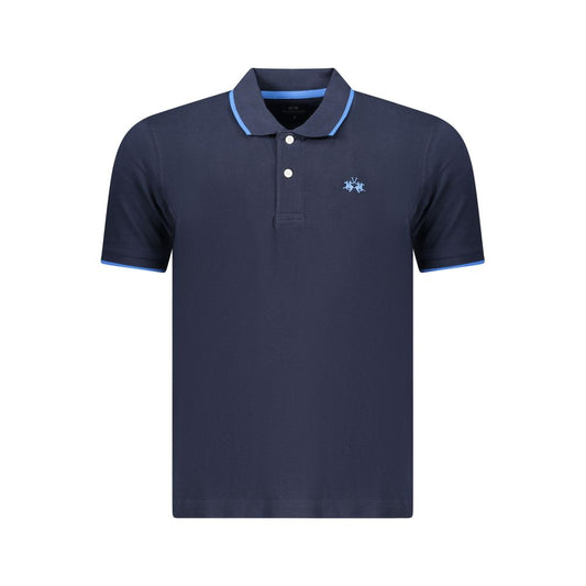La Martina Blue Cotton Men's Polo Shirt