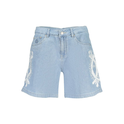 Desigual Light Blue Cotton Women's Short