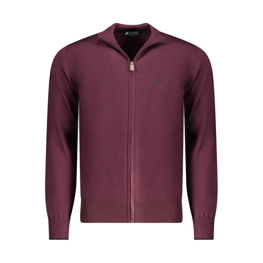 U.S. Grand Polo Red Nylon Cardigan