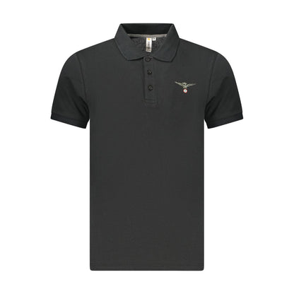 Accademia Militare Black Cotton Polo Shirt