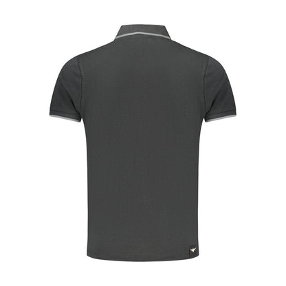 Accademia Militare Black Cotton Polo Shirt