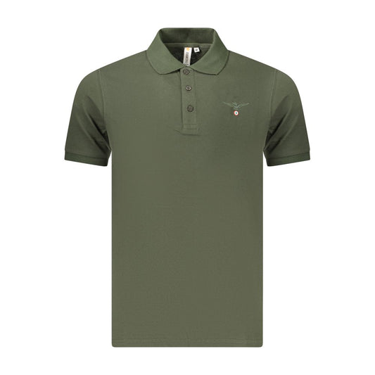 Accademia Militare Green Cotton Polo Shirt