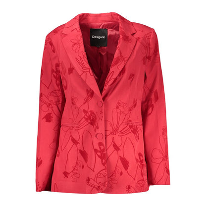 Desigual Red Polyester Blazer