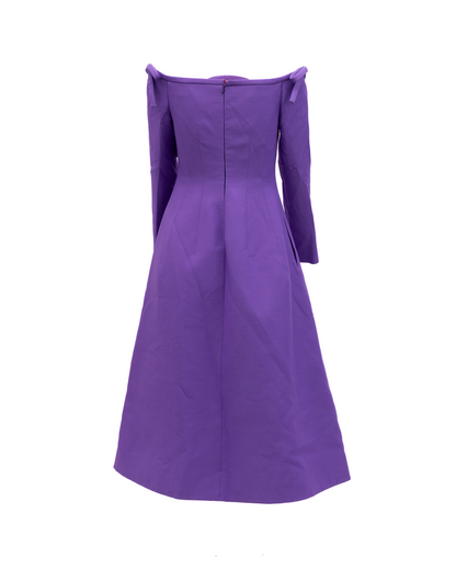 Valentino Garavani Purple Off-Shoulder Dress