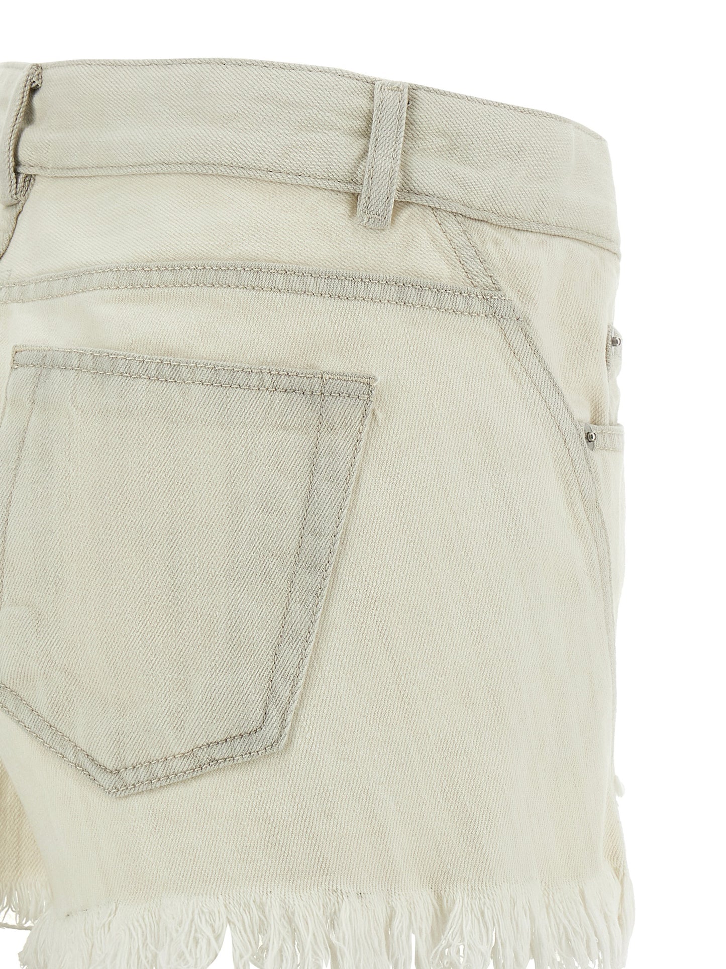 Rick Owens White Cotton Bermuda Shorts