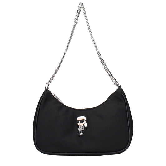 Shoulder Bag by Karl Lagerfeld for women in fabric black features a effortless sophistication silhouette, secured by a with ample and versatile shoulder-strap for a effortless sophistication finish.