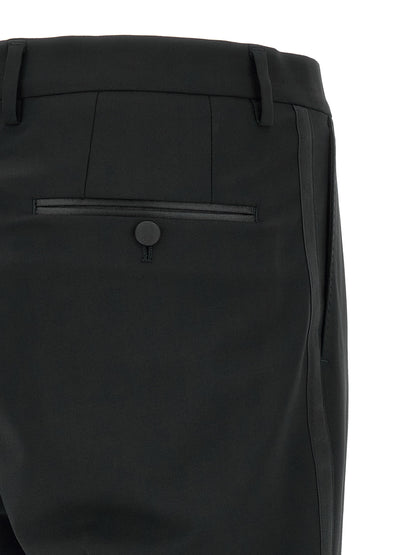 Dolce & Gabbana Black Virgin Wool Two-Piece Suit
