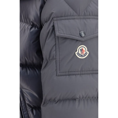 Moncler Gray Goose Down Full-Length Jacket