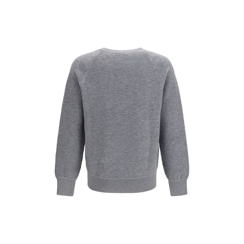 Piacenza Cashmere Gray Wool Oves Aries Sweatshirt