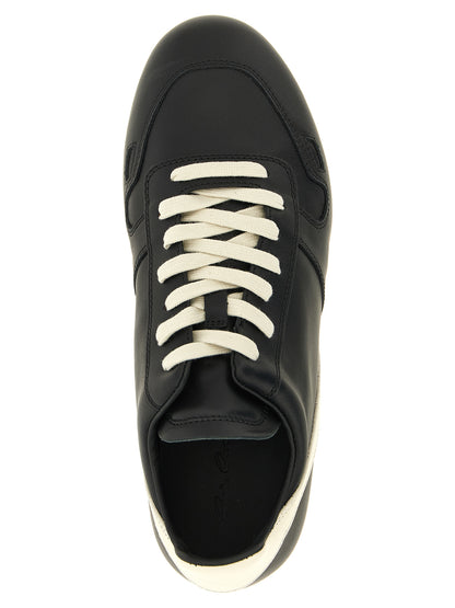 Rick Owens Bicolor Calfskin Low Top Sneakers