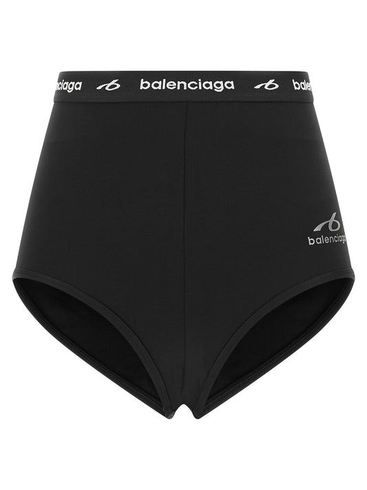 Underpants Briefs by Balenciaga for women in stretch polyamide black features an sultry silhouette, showcasing a sultry fit from the Women's High Rise Stretch Polyamide Underpants Briefs collection.