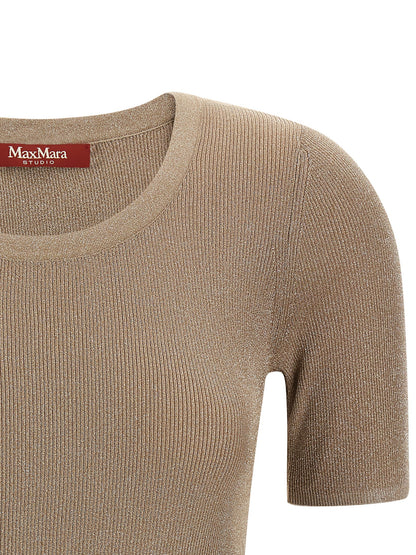 Max Mara Beige Polyamide T-Shirt