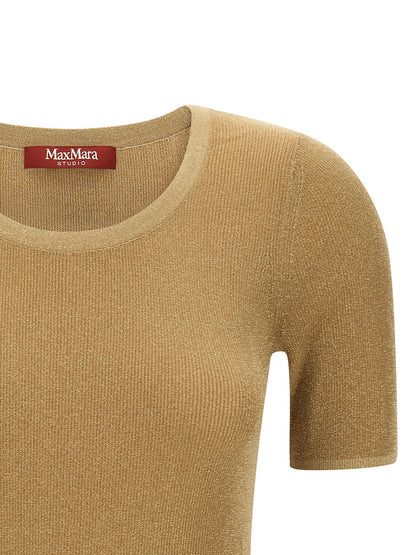 Max Mara Gold Polyamide T-Shirt