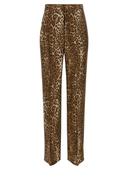 Max Mara Brown Silk Casual Pants