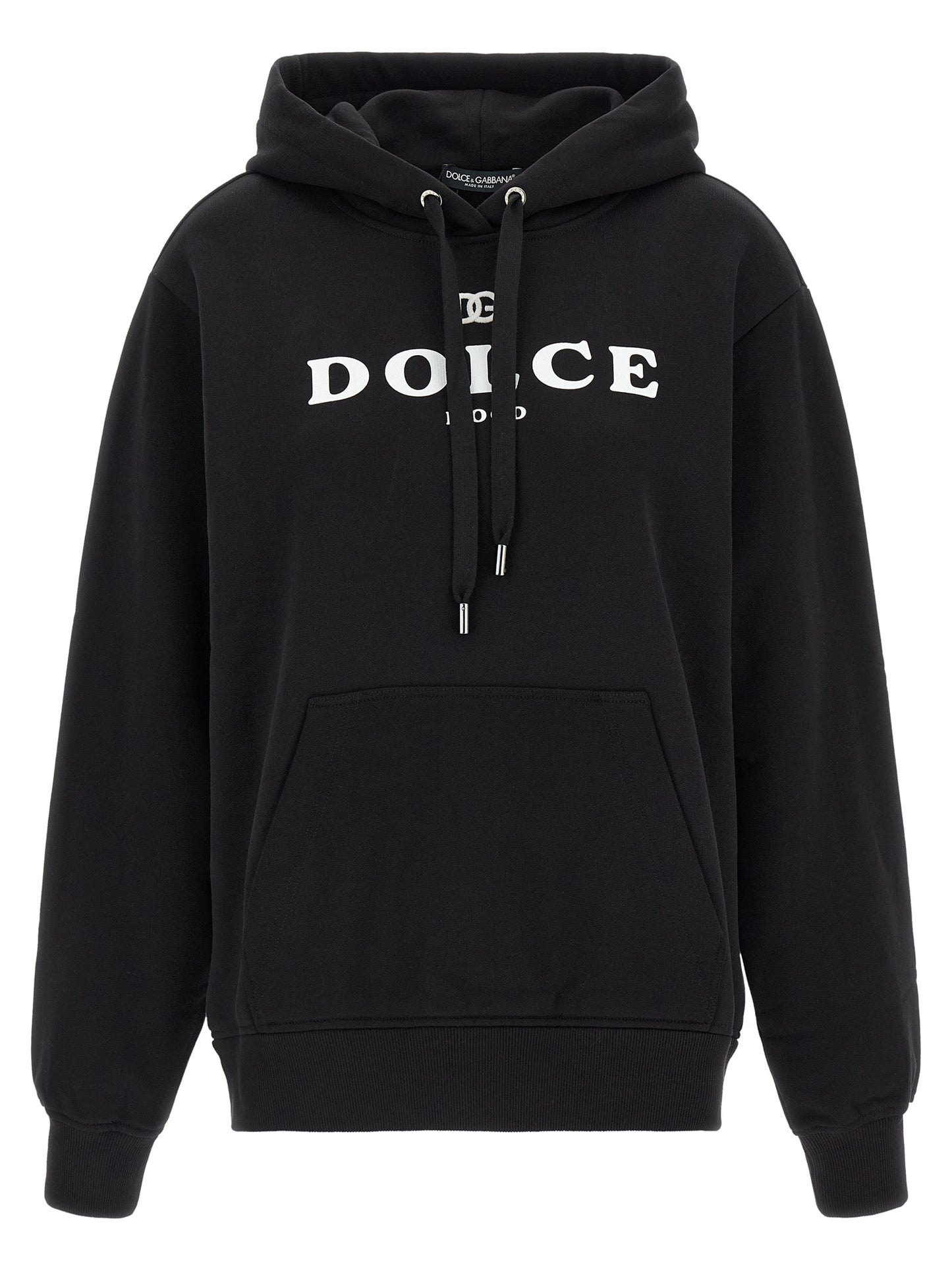 Dolce & Gabbana Black Cotton Hoodie