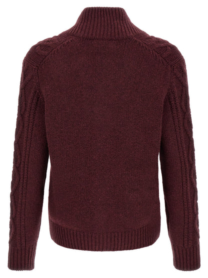 Brunello Cucinelli Bordeaux Cashmere Cardigan