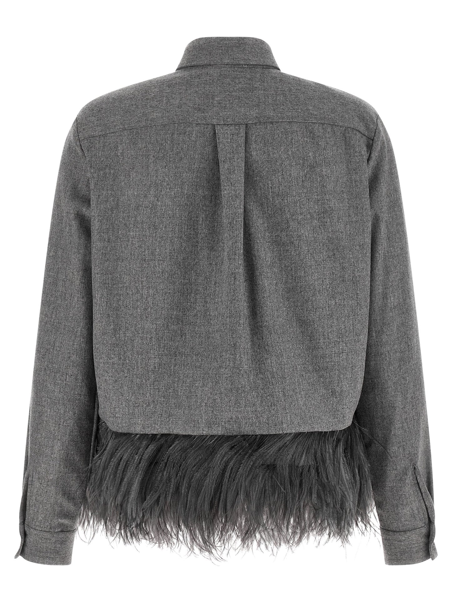 Fabiana Filippi Gray Virgin Wool Blouse