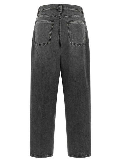 Fabiana Filippi Gray Cotton Relaxed Fit Jeans