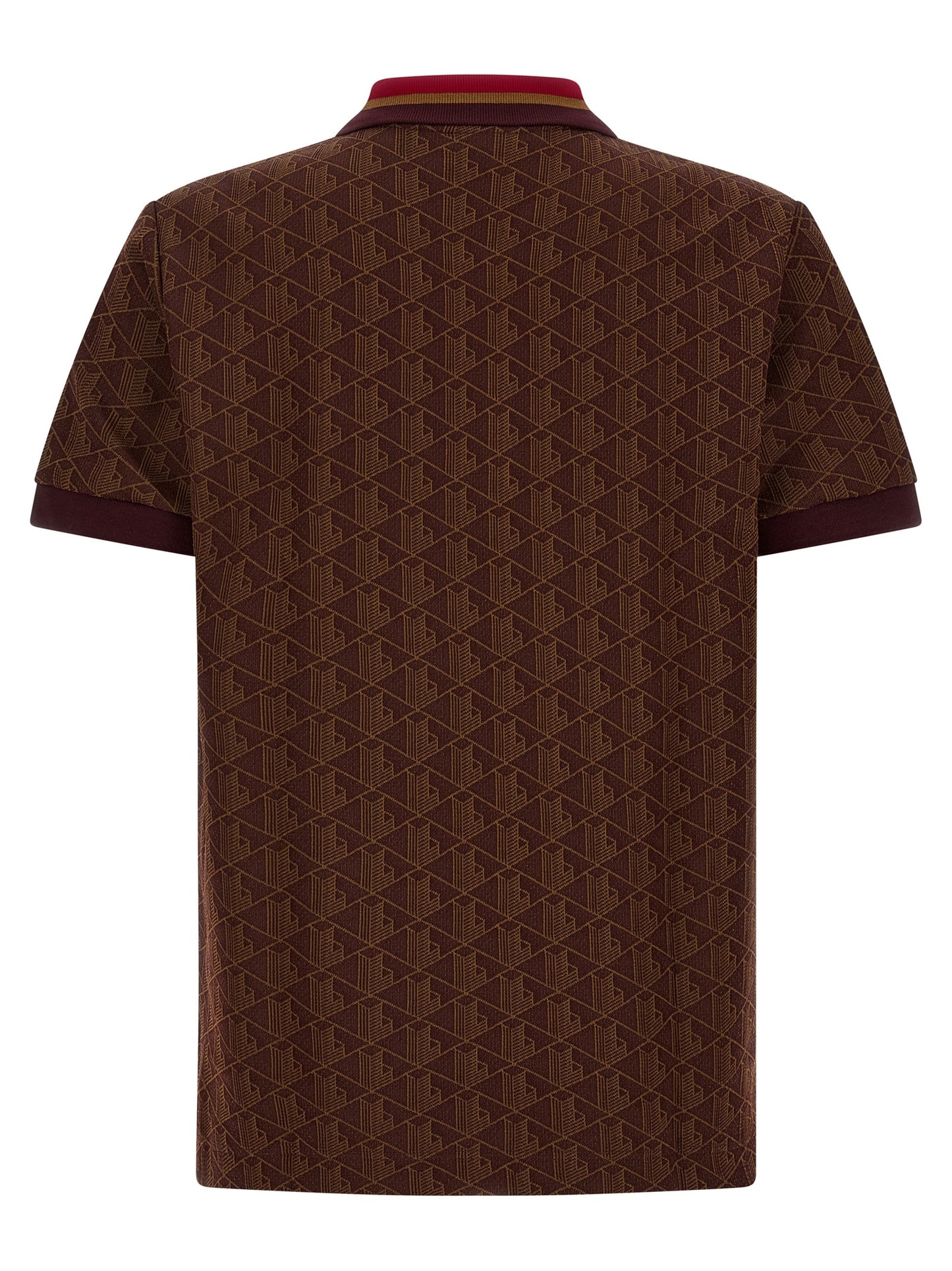 Lacoste Brown Polyester Polo Shirt