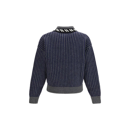 Versace Gray Wool Oves Aries Sweatshirt