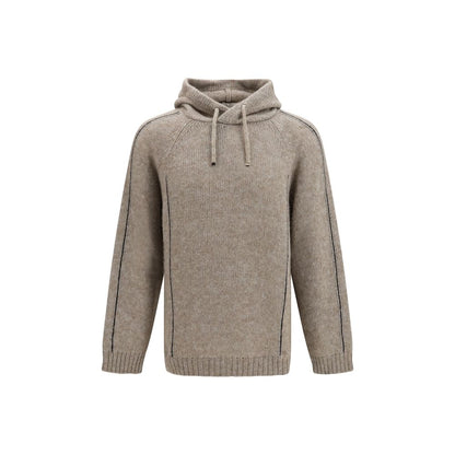 Giorgio Armani Beige Alpaca Vicugna Pacos Hoodie