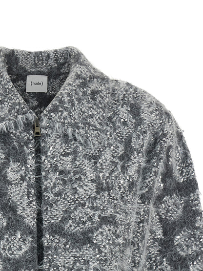 NUDE Gray Wool Cardigan