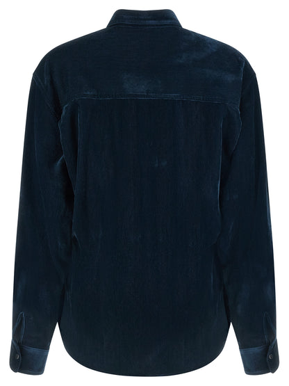 NUDE Blue Viscose Blouse