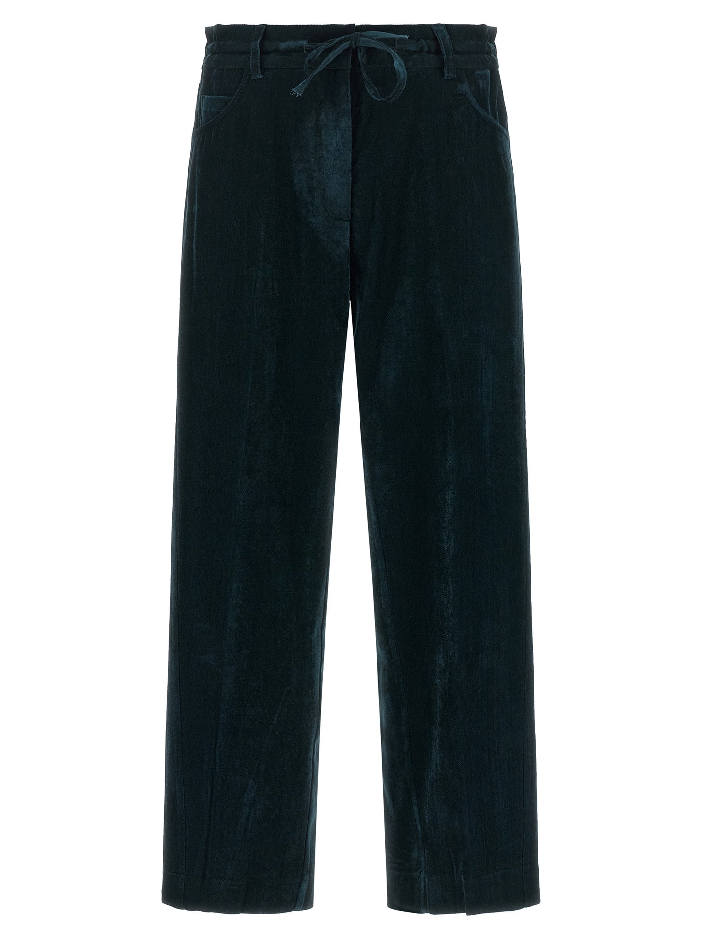 NUDE Blue Viscose Casual Pants