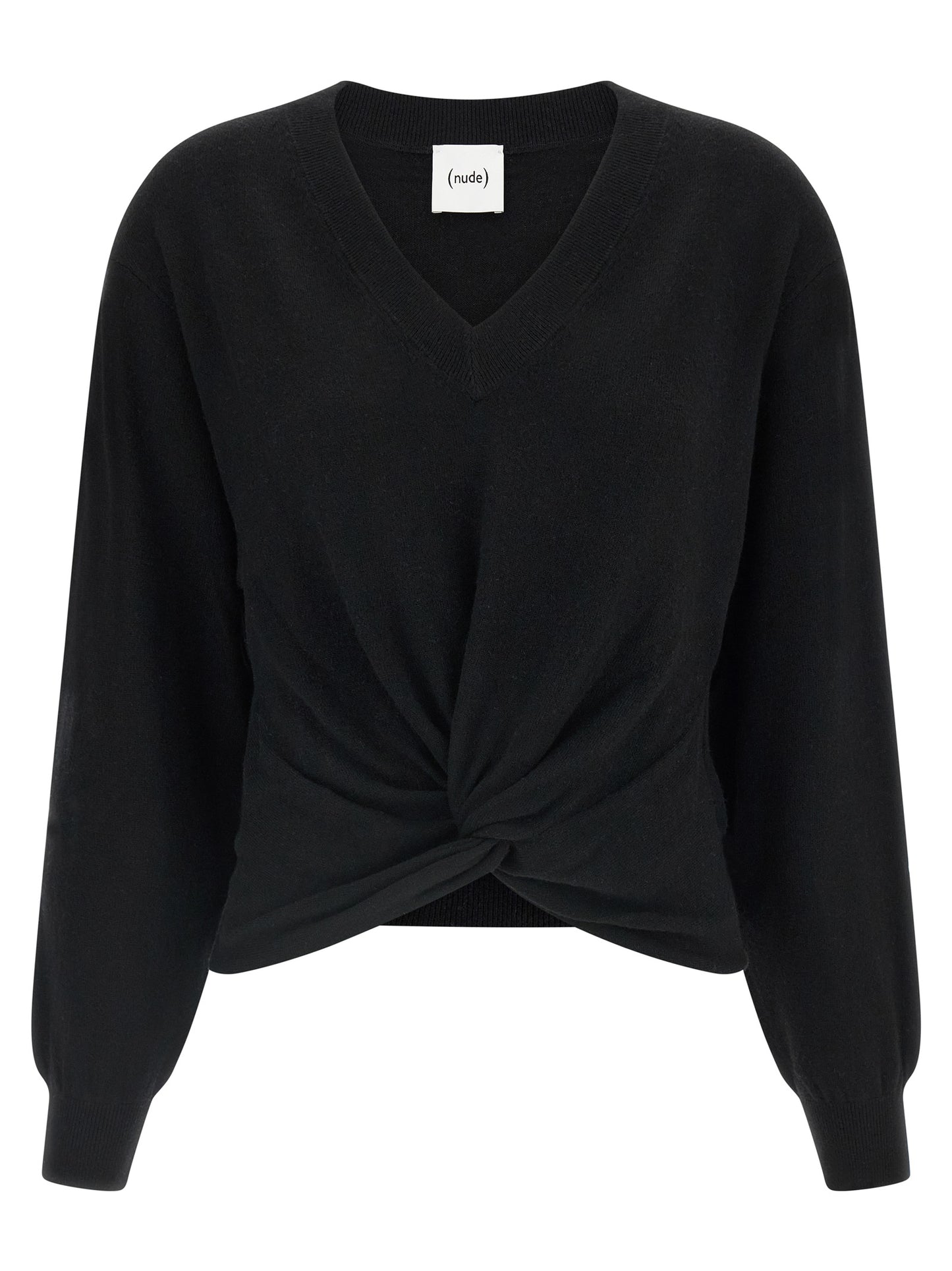 NUDE Black Wool Cardigan