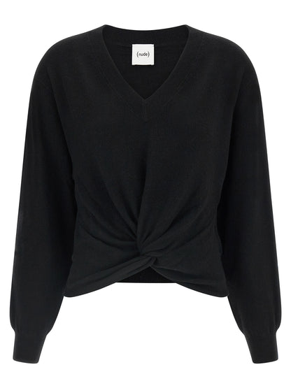 NUDE Black Wool Cardigan