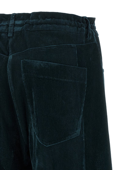 NUDE Blue Viscose Casual Pants