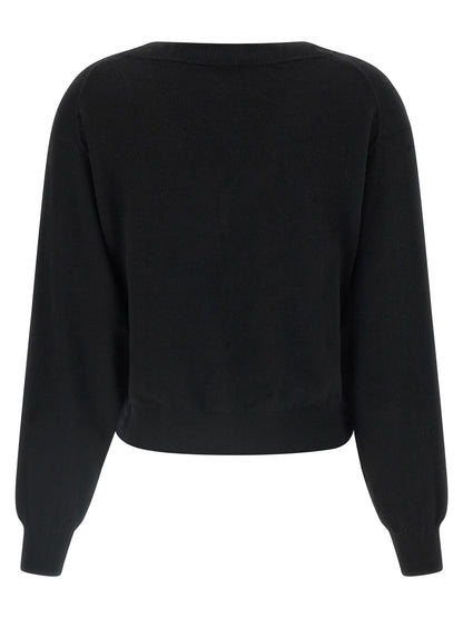 NUDE Black Wool Cardigan