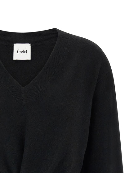 NUDE Black Wool Cardigan