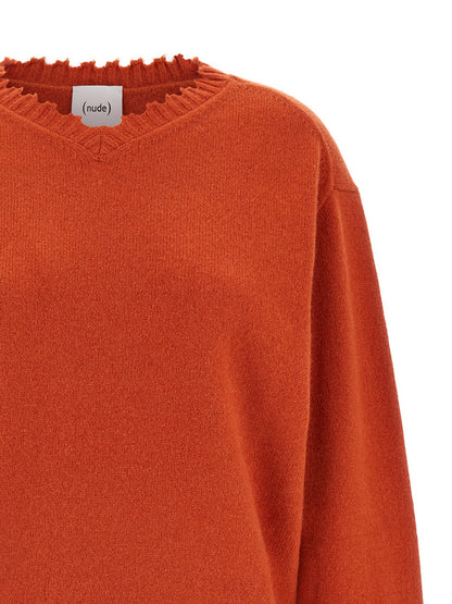 NUDE Orange Cashmere Cardigan