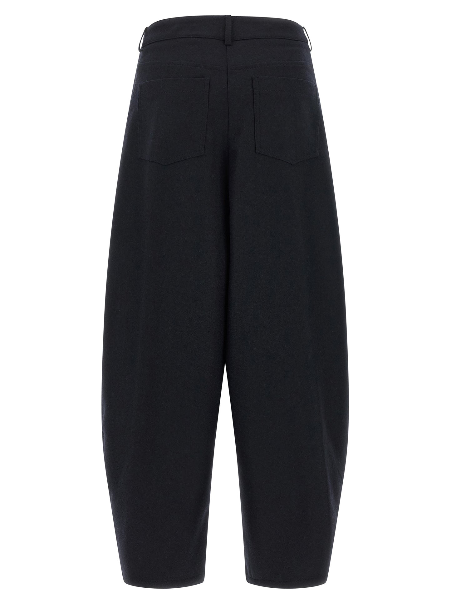 NUDE Black Wool Casual Pants