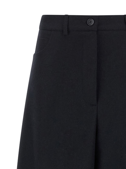 NUDE Black Wool Casual Pants