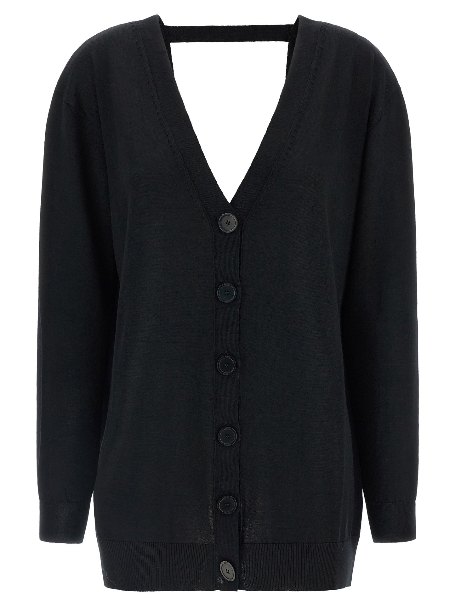 NUDE Black Wool Cardigan
